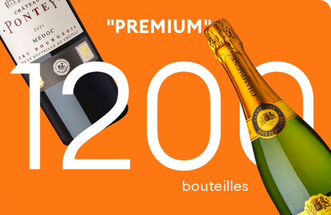Pack cave premium 1200 bouteilles, 12 vins - Champagne, rouge, blanc, rosé