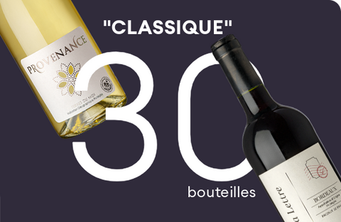 Pack cave 30 bouteilles, 5 vins - rouge, blanc et rosé