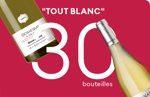 Pack cave 30 bouteilles, 4 vins - Tout blanc