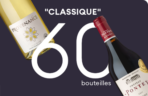 Pack cave 60 bouteilles, 8 vins - rouge, blanc et rosé