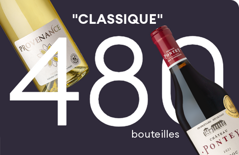 Pack cave 480 bouteilles, 11 vins - rouge, blanc, rosé