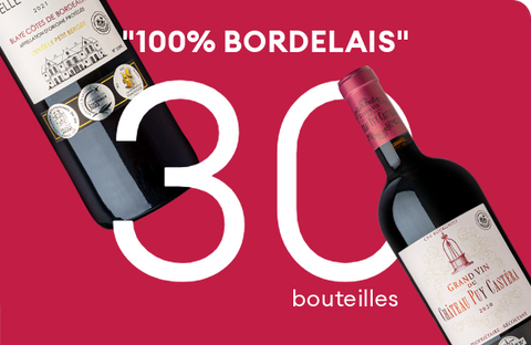 Pack cave 30 bouteilles, 5 vins - 100 % crus du Bordelais rouge