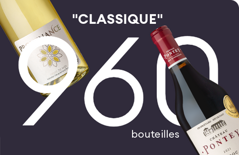 Pack cave 960 bouteilles, 11 vins - rouge, blanc, rosé