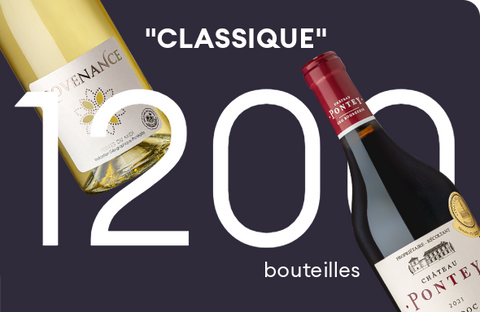 Pack cave 1200 bouteilles, 11 vins - rouge, blanc, rosé