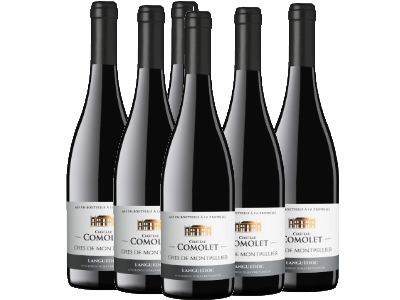 Grès de Montpellier Château Comolet rouge AOP - caisse de 6 bouteilles