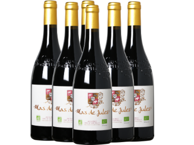 Mas de Jules Grès de Montpellier rouge AOP BIO - caisse de 6 bouteilles