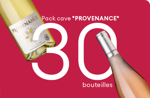 "Provenance" pack cave 30 bouteilles, 3 vins - rouge, blanc, rosé