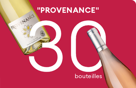 "Provenance" pack cave 30 bouteilles, 3 vins - rouge, blanc, rosé